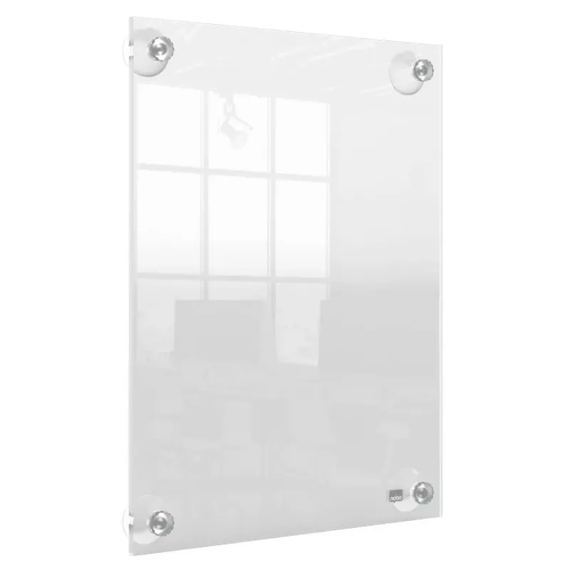 Nobo Premium Plus A4 Clear Acrylic Wall Mounted Repositionable Poster Frame