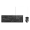 Kensington K75452BE, laidinis, USB, membraninė, AZERTY, juoda, pelė komplekte