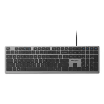 Kensington KB515 EQ USB-C/USB-A laidinė klaviatūra, pilno dydžio (100 %), laidinė, USB, žirkliniai klavišų jungikliai, QWERTY, pilka