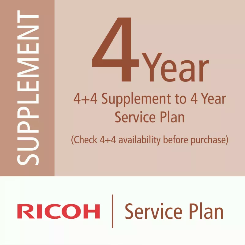 Ricoh 4+4 papildymas prie 4 metų techninės priežiūros plano
