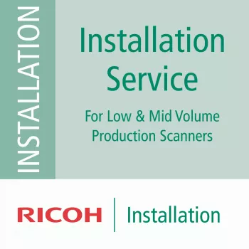 „Ricoh“ diegimo paslauga: 1 skaitytuvui, fi-7600, fi-7700S, fi-7700, fi-6400, fi-7800, fi-7900