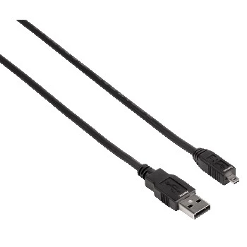 Hama USB 2.0 kabelis, 1.8 m USB kabelis USB A juodas
