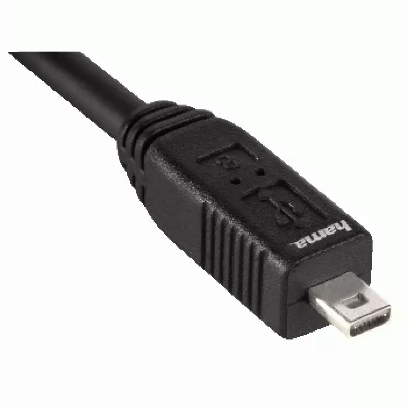 Hama USB 2.0 kabelis, 1.8 m USB kabelis USB A juodas