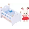 Sylvanian Families Šokoladinio triušio kūdikio rinkinys (kūdikio lovelė), 3 m., įvairiaspalvis, polistirenas, plastikas