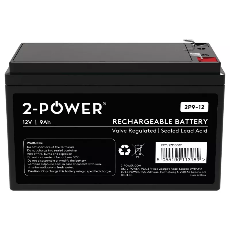 2-Power 2P9-12 UPS baterija Sandari švino rūgšties (VRLA) 12 V 9 Ah