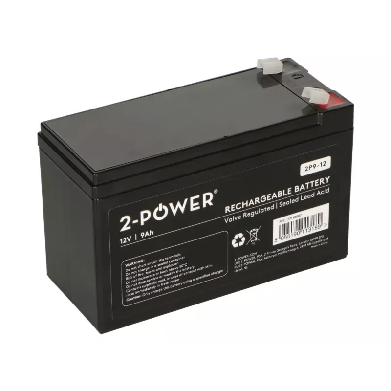 2-Power 2P9-12 UPS baterija Sandari švino rūgšties (VRLA) 12 V 9 Ah