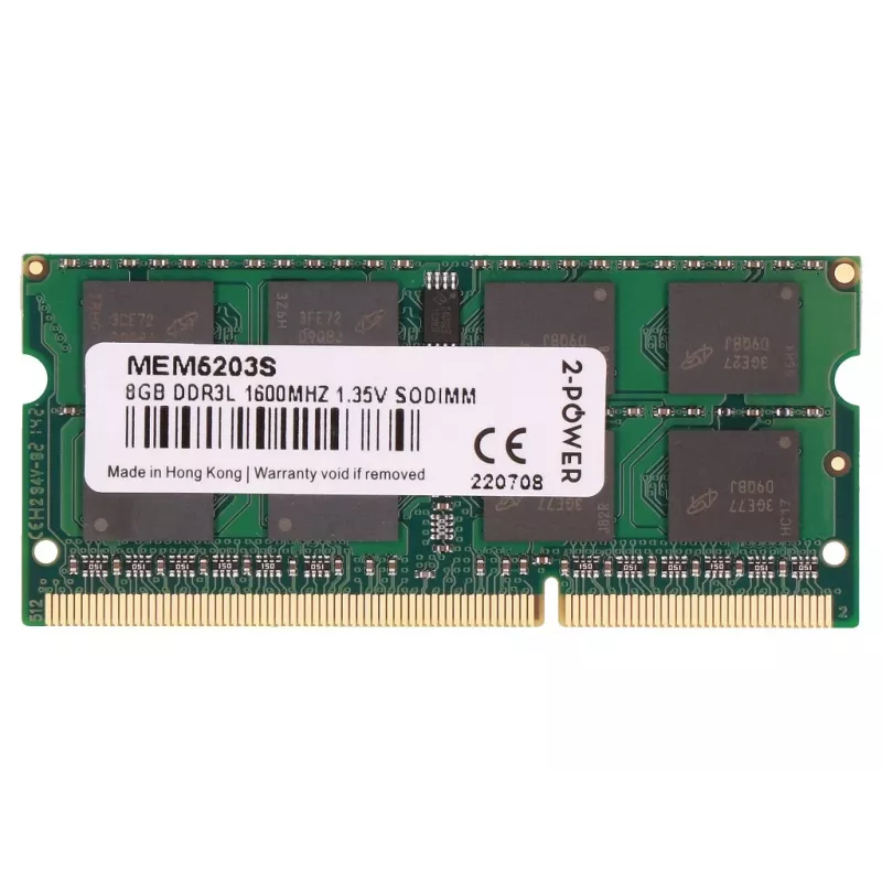 2-Power MEM5203S atminties modulis 8 GB 1 x 8 GB DDR3L 204 kontaktų SO-DIMM