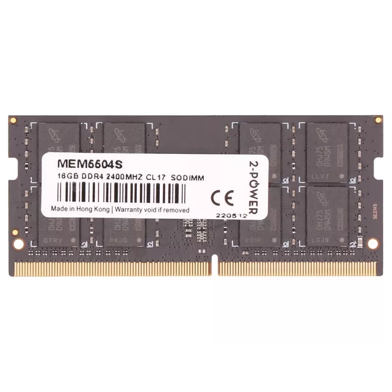 2-Power MEM5504S atminties modulis 16 GB 1 x 8 GB DDR4 260-kontaktų SO-DIMM