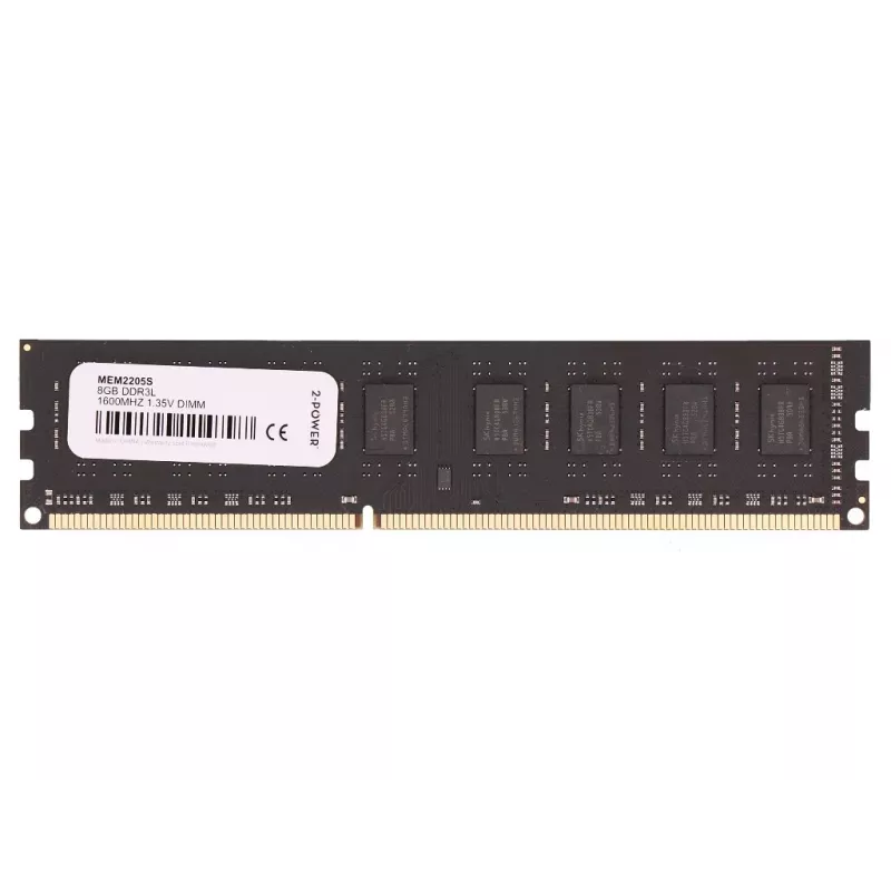 2-Power MEM2205S atminties modulis 8 GB 1 x 8 GB DDR3L 240 kontaktų DIMM