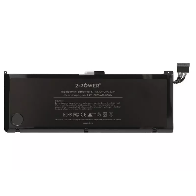 2-Power 7,4 V 11200 mAh ličio polimero nešiojamojo kompiuterio baterija, baterija, Apple MacBook Pro 17 colių A1297 (2009 m. vidurys EMC2272/EMC2329, 2010 m. vidurys EMC2352)