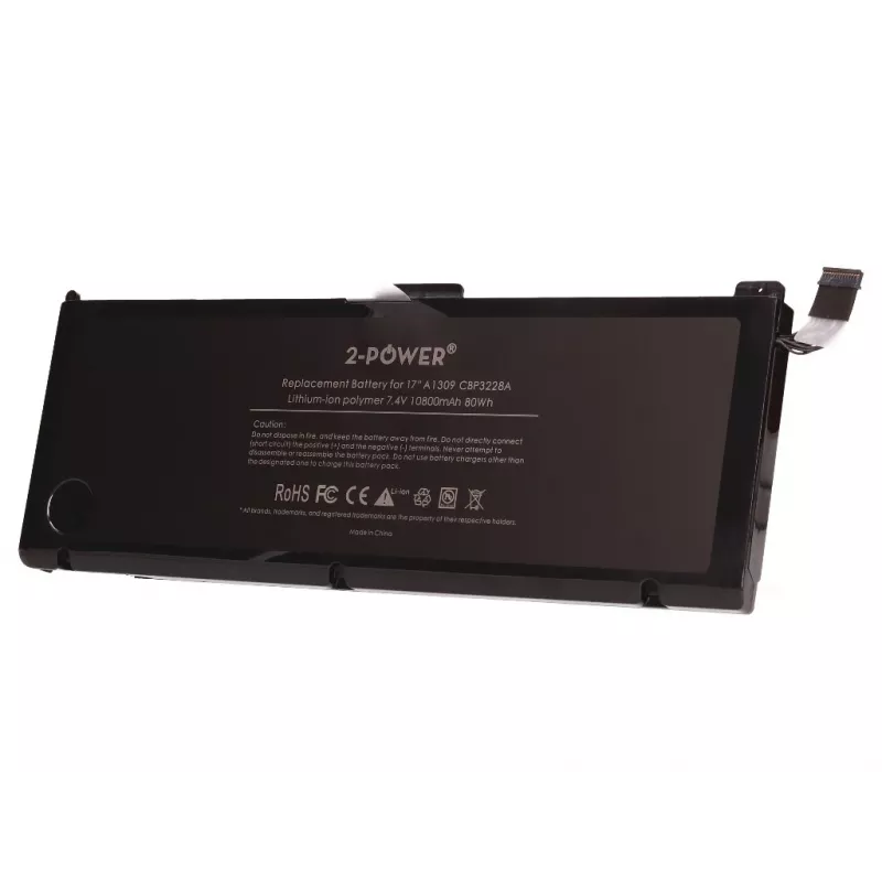 2-Power 7,4 V 11200 mAh ličio polimero nešiojamojo kompiuterio baterija, baterija, Apple MacBook Pro 17 colių A1297 (2009 m. vidurys EMC2272/EMC2329, 2010 m. vidurys EMC2352)