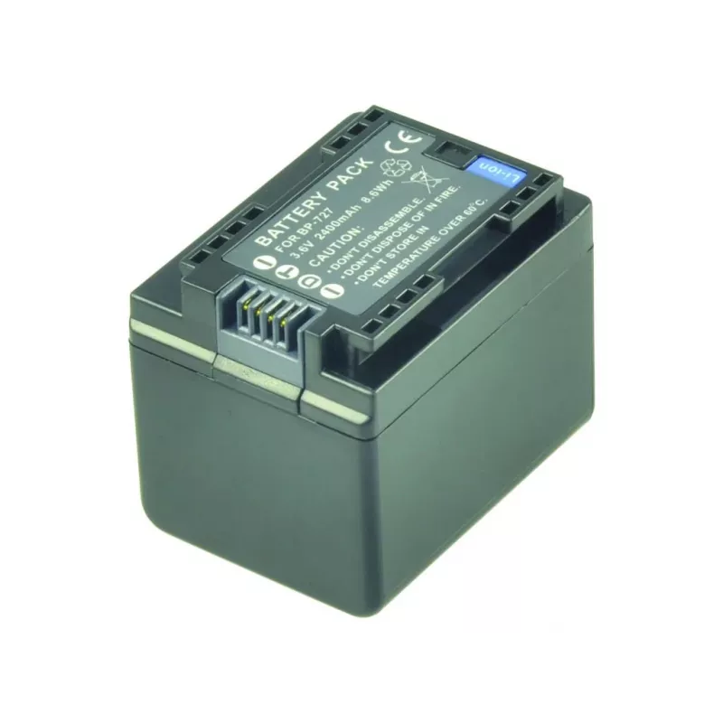 2-Power vaizdo kameros baterija 3.6V 2400mAh, 2400 mAh, 3.6 V, ličio jonų (Li-Ion)