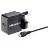 Duracell 2.4A sieninis įkroviklis ir 1M Micro USB laidas, vidaus, kintamoji srovė, 2.4 A, juodas