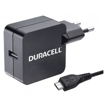 Duracell 2,4 A telefono / planšetinio kompiuterio sieninis įkroviklis, patalpose, AC, 5 V, 2,4 A, juodas