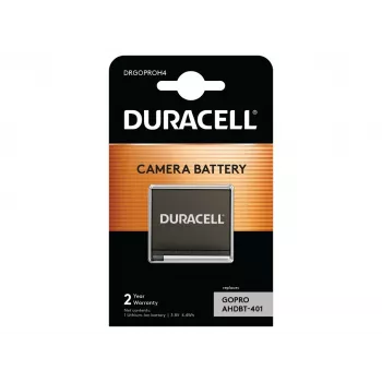 Duracell kameros baterija – pakeičia GoPro Hero 4 bateriją, GoPro, 1160 mAh, 3,8 V, ličio jonų (Li-Ion)