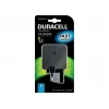 “Duracell” 2x2,4 A USB telefono / planšetės įkroviklis, skirtas naudoti patalpose, kintamoji srovė, 5 V, juodas