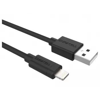 Duracell Sync/Charge Cable 2 Metre Juoda, 2 m, USB A, Lightning, 2.0, Juoda