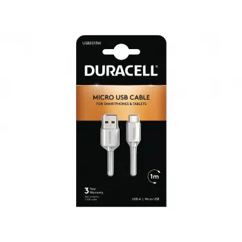 Duracell sinchronizavimo / įkrovimo laidas 1 metras baltas