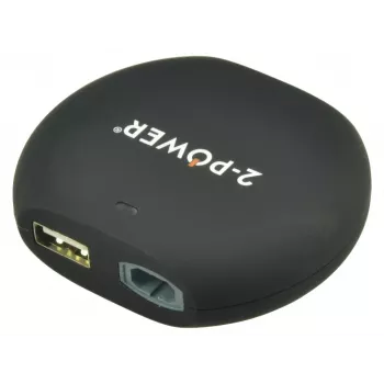 2-Power 12V automobilinis įkroviklis 15-20V 90W + 2.1A USB, 15 V, juoda, 54 mm, 67 mm, 18 mm, 194 g