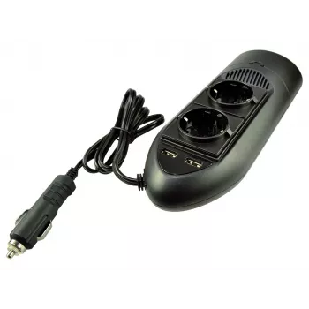 Duracell 175W dvigubas EU lizdas inverteris, universalus, vidaus, 12 V, 175 W, 12 V, DC1–DC2