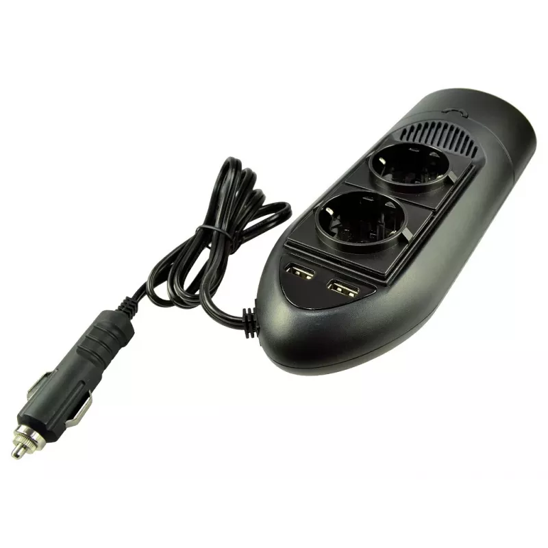 Duracell 175W dvigubas EU lizdas inverteris, universalus, vidaus, 12 V, 175 W, 12 V, DC1–DC2
