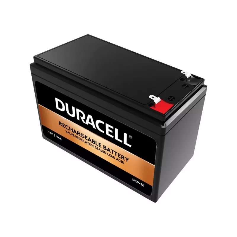 Duracell 12V 9Ah VRLA baterija, sandari švino rūgšties (VRLA), 12 V, 9 Ah, 9000 mAh, 108 Wh, 2,4 kg