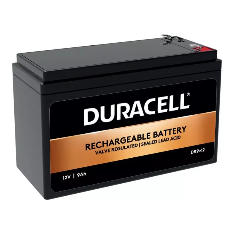 Duracell 12V 9Ah VRLA baterija, sandari švino rūgšties (VRLA), 12 V, 9 Ah, 9000 mAh, 108 Wh, 2,4 kg