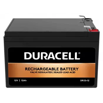 “Duracell” 12V 12Ah VRLA baterija, sandari švino rūgštinė (VRLA), 12 V, 12 Ah, 12 000 mAh, 144 Wh, juoda