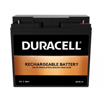Duracell 12V 18Ah VRLA akumuliatorius, sandari švino rūgšties (VRLA), 12 V, 18 Ah, 18000 mAh, 216 Wh, juoda