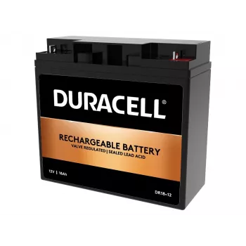 Duracell 12V 18Ah VRLA akumuliatorius, sandari švino rūgšties (VRLA), 12 V, 18 Ah, 18000 mAh, 216 Wh, juoda