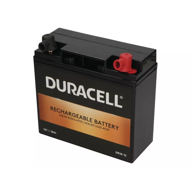 Duracell 12V 18Ah VRLA akumuliatorius, sandari švino rūgšties (VRLA), 12 V, 18 Ah, 18000 mAh, 216 Wh, juoda