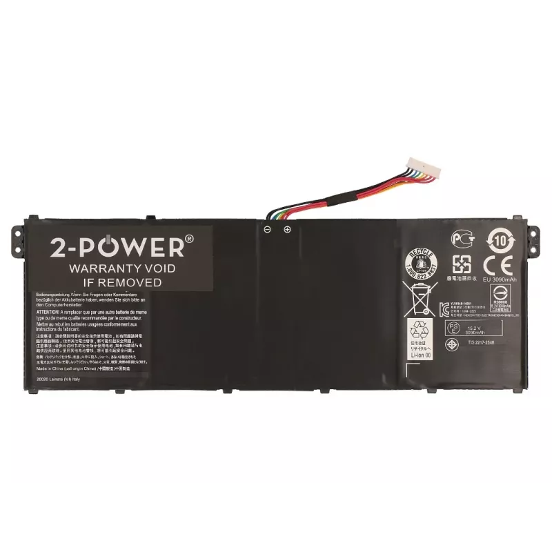 2-Power 15.2V 3220mAh ličio polimero nešiojamojo kompiuterio baterija, baterija