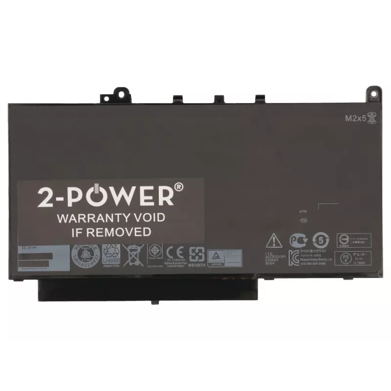 2-Power 11,1V 37Wh (3 celių) li-polimerinė nešiojamojo kompiuterio baterija, Baterija