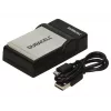 Duracell skaitmeninio fotoaparato baterijų įkroviklis, USB, vidaus baterijų įkroviklis, Canon NB-4L, NB-5L, juodas, 5 V, 5 V