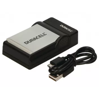 Duracell skaitmeninio fotoaparato baterijų įkroviklis, USB, vidaus baterijų įkroviklis, Canon NB-4L, NB-5L, juodas, 5 V, 5 V