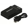 Duracell skaitmeninio fotoaparato akumuliatoriaus įkroviklis, USB, patalpų akumuliatoriaus įkroviklis, Panasonic CGA-S005, S007, S008, juodas, 5 V, 5 V