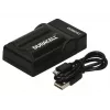 “Duracell” skaitmeninio fotoaparato baterijos įkroviklis, USB, vidaus baterijų įkroviklis, Panasonic CGA-S002E, CGA-S006, juodas, 5 V, 5 V