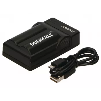 “Duracell” skaitmeninio fotoaparato baterijos įkroviklis, USB, vidaus baterijų įkroviklis, Panasonic CGA-S002E, CGA-S006, juodas, 5 V, 5 V