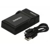 Duracell skaitmeninio fotoaparato baterijos įkroviklis, USB, vidaus baterijų įkroviklis, Panasonic DMW-BLD10E, juoda, 5 V, 5 V