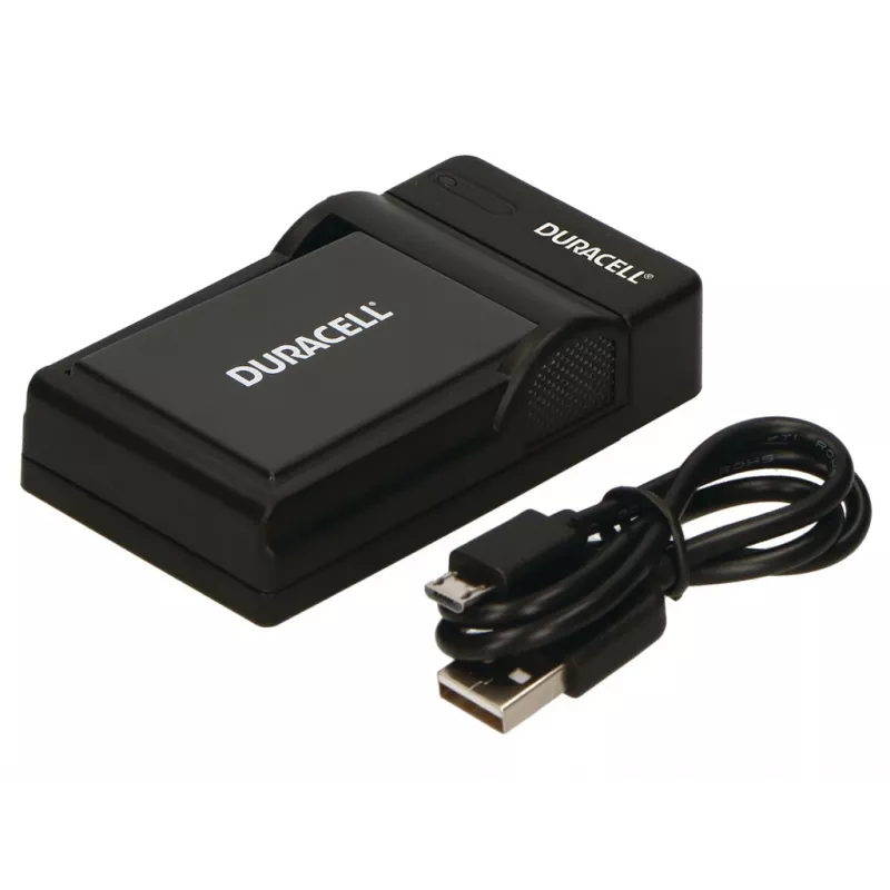Duracell skaitmeninio fotoaparato baterijos įkroviklis, USB, vidaus baterijų įkroviklis, Panasonic DMW-BLD10E, juoda, 5 V, 5 V