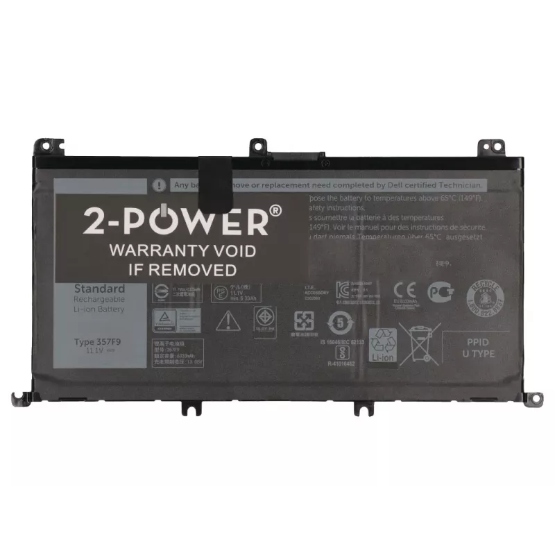 2-Power 11,1 V 74 Wh ličio polimero nešiojamojo kompiuterio baterija, Baterija