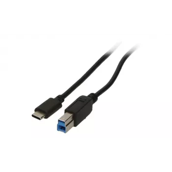 2-Power CAB5014A USB kabelis 1 m USB C USB B Juoda