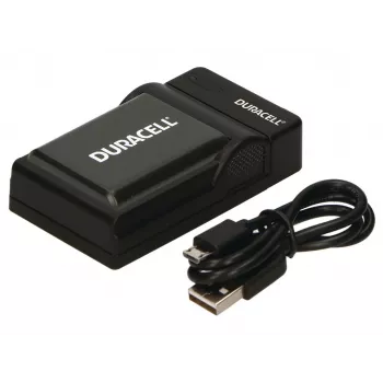 Duracell skaitmeninių fotoaparatų akumuliatorių įkroviklis, USB, Vidaus akumuliatorių įkroviklis, Sony NP-F550, NP-FM500H, NP-FM50, Juoda, 5 V, 5 V