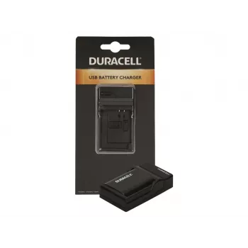 „Duracell“ skaitmeninio fotoaparato baterijų įkroviklis, USB, vidaus baterijų įkroviklis, Panasonic DMW-BLF19, juodas, 5 V, 5 V