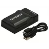 Duracell skaitmeninio fotoaparato baterijos įkroviklis, USB, patalpų akumuliatorių įkroviklis, juodas, 5 V, 5 V, 5 V