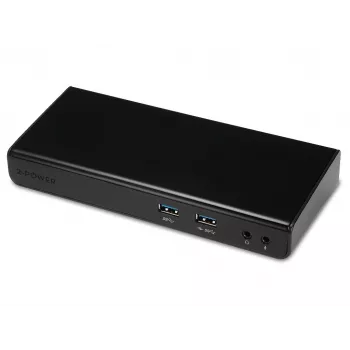 2-Power DOC0110A nešiojamojo kompiuterio dokas / prievadų daugintuvas, laidinis, USB 3.2 Gen 1 (3.1 Gen 1) Type-B, juodas