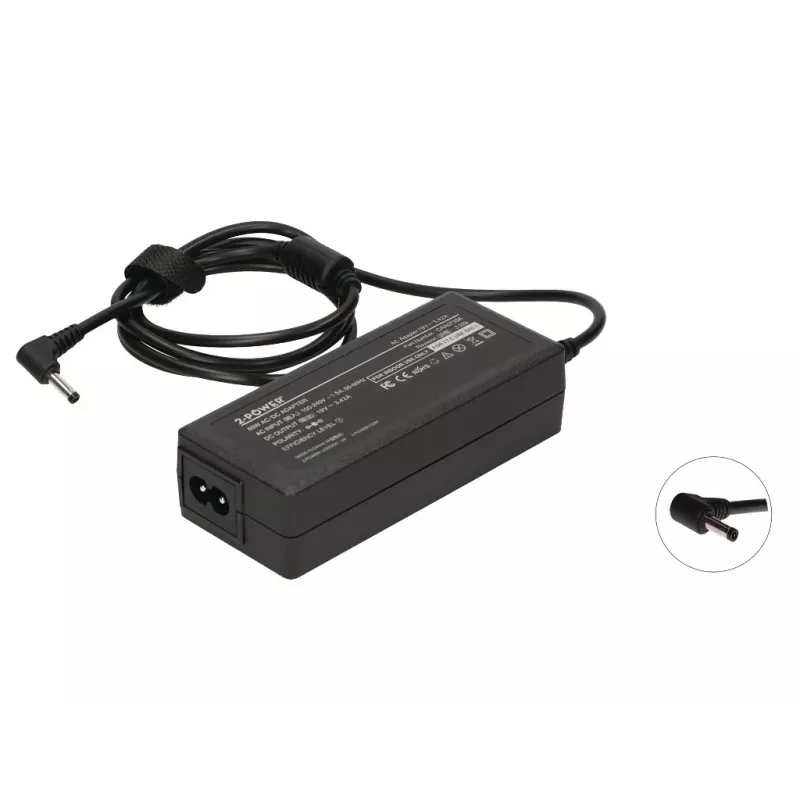 2-Power CAA0735A maitinimo adapteris / keitiklis 65 W juodas