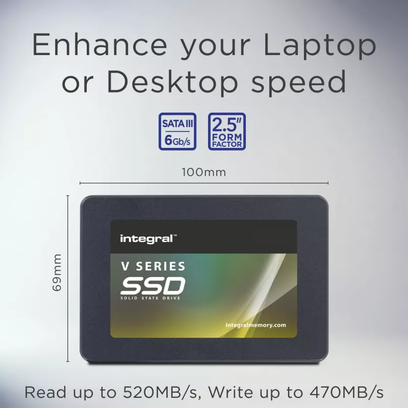 Integral 480GB SSD 2,5 colio SATA 3 skaitymas 520 MB/s rašymas 470 MB/s TBW 150 V SERIES 2
