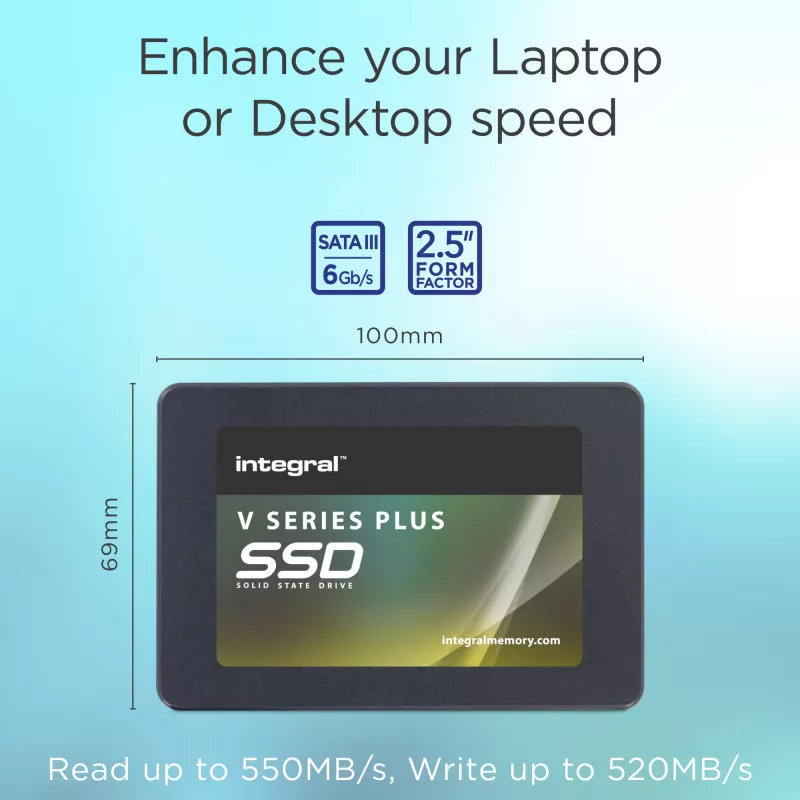 Integral 512 GB SSD 2,5 col. SATA 3 R-550 MB/s W-520 MB/s TBW 150 V SERIES 2 PLUS