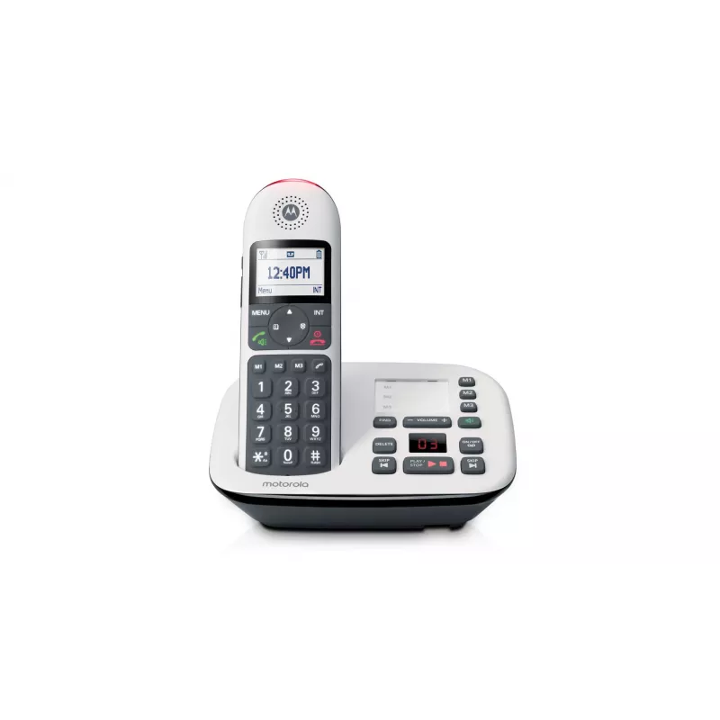 Motorola CD5011 išmanusis telefonas skambinančiojo ID pilka, sidabrinė
